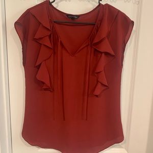 Red Ruffle Top